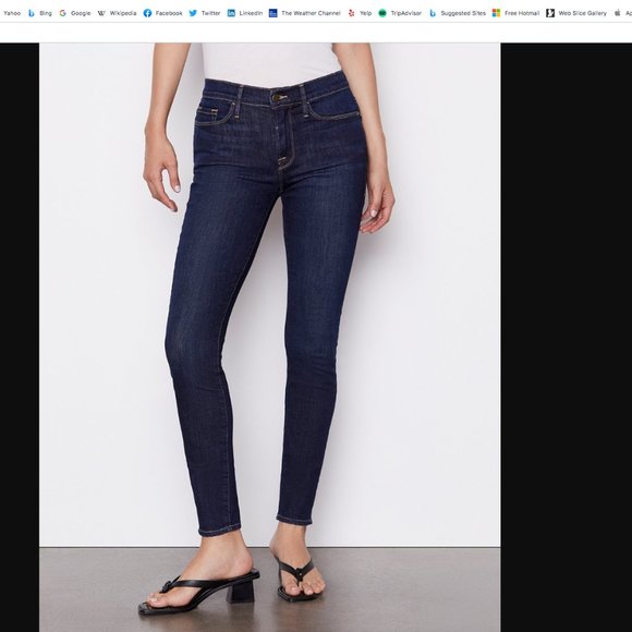 FRAME Denim Size 27” Le Skinny de Jeanne Dark Wash Super Stretch - Picture 1 of 10